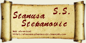 Stanuša Stepanović vizit kartica